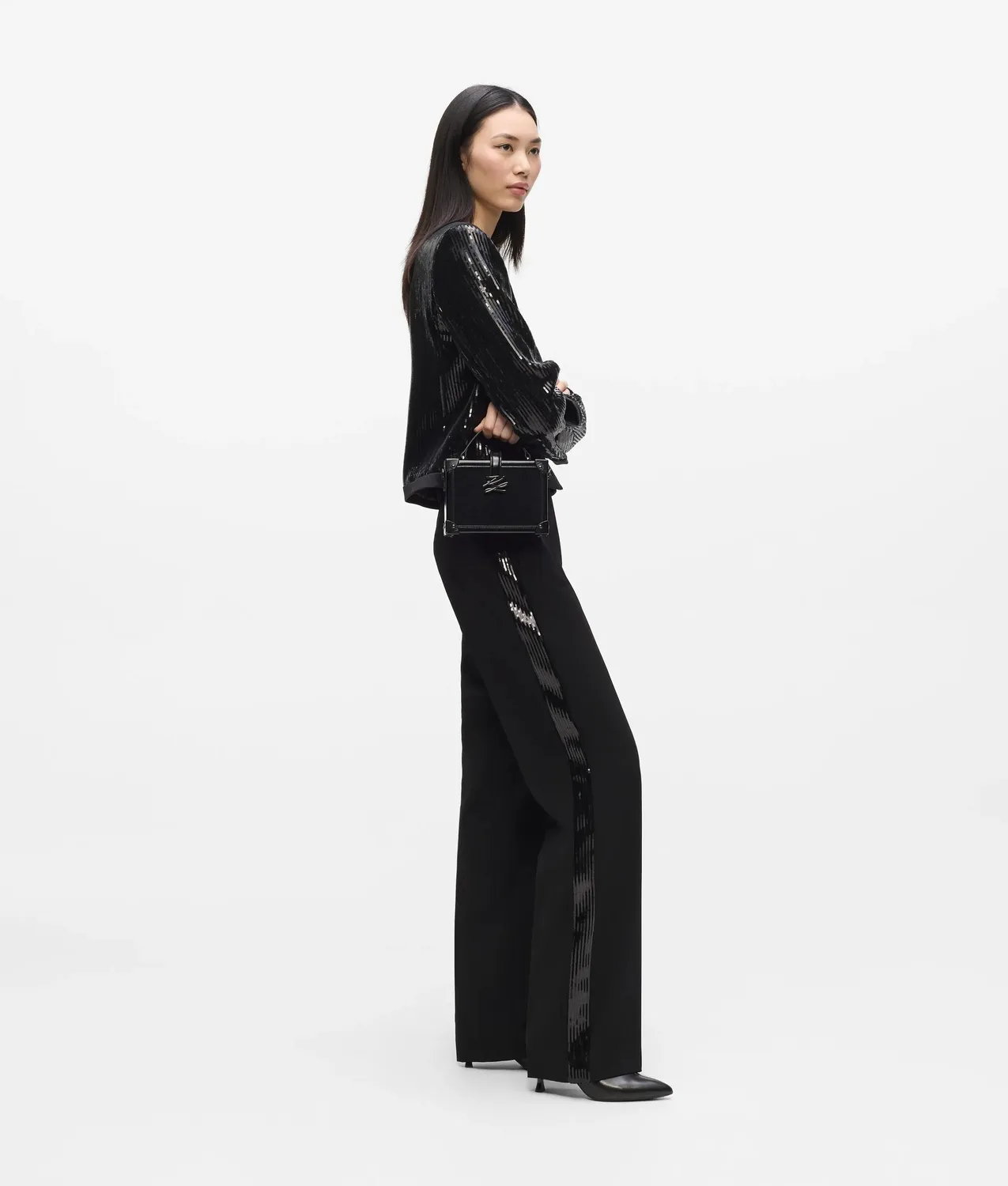 Karl Lagerfeld Sequin Anzughose Pailletten Gr. 4