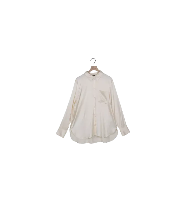 Mos Mosh MMLinda Satin Hemd Sharkskin L relaxed