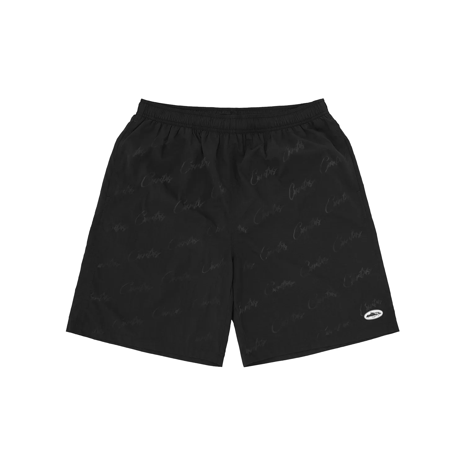 Corteiz Hydro Swim Short Black Badeshorts Allstarz-Print
