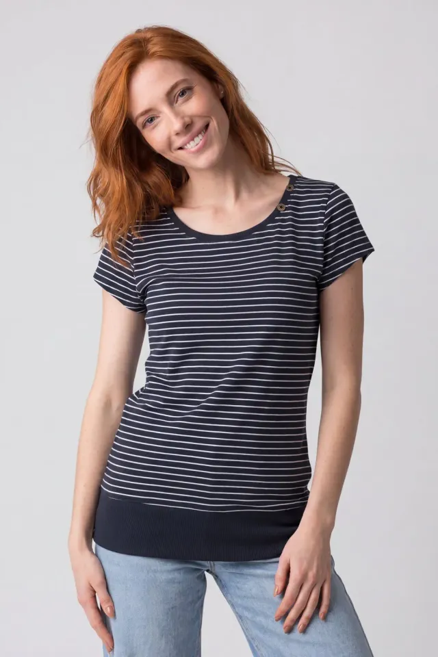Alife & Kickin AdelineAK P Shirt Dunkelblau Damen