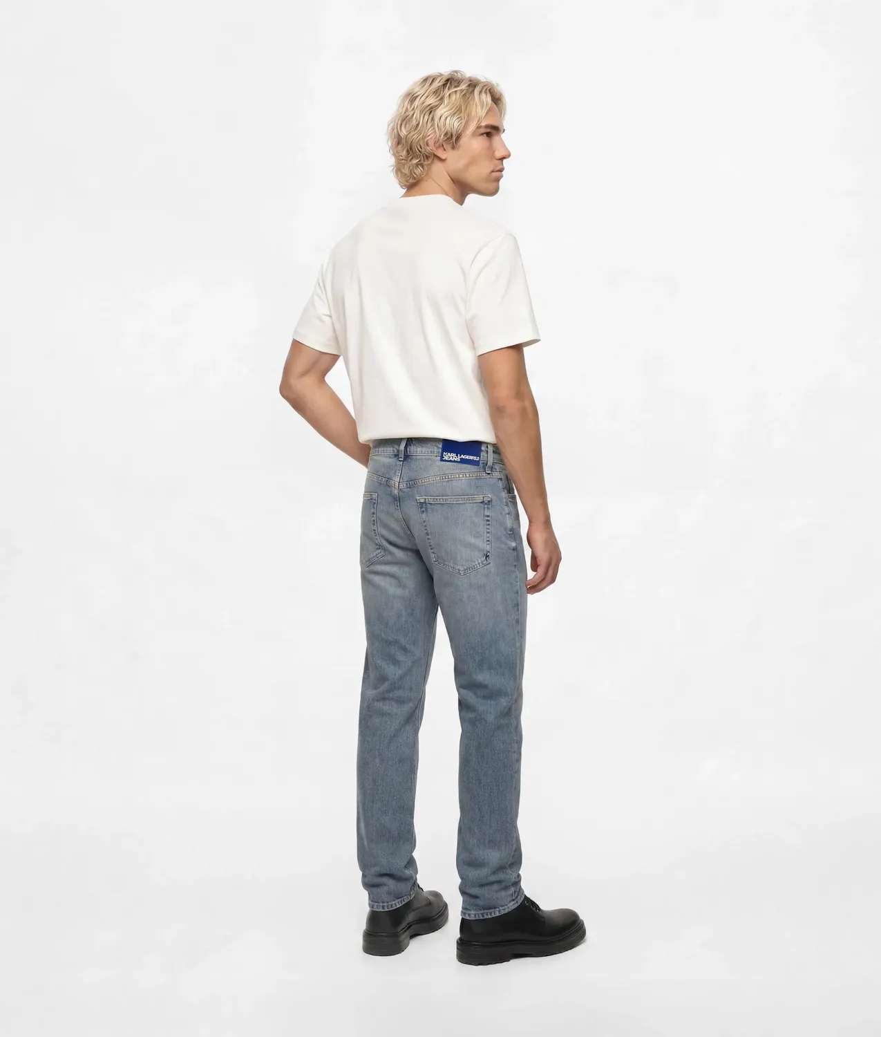 Karl Lagerfeld KL Jeans Tapered Jeans Vintage-Waschung blau
