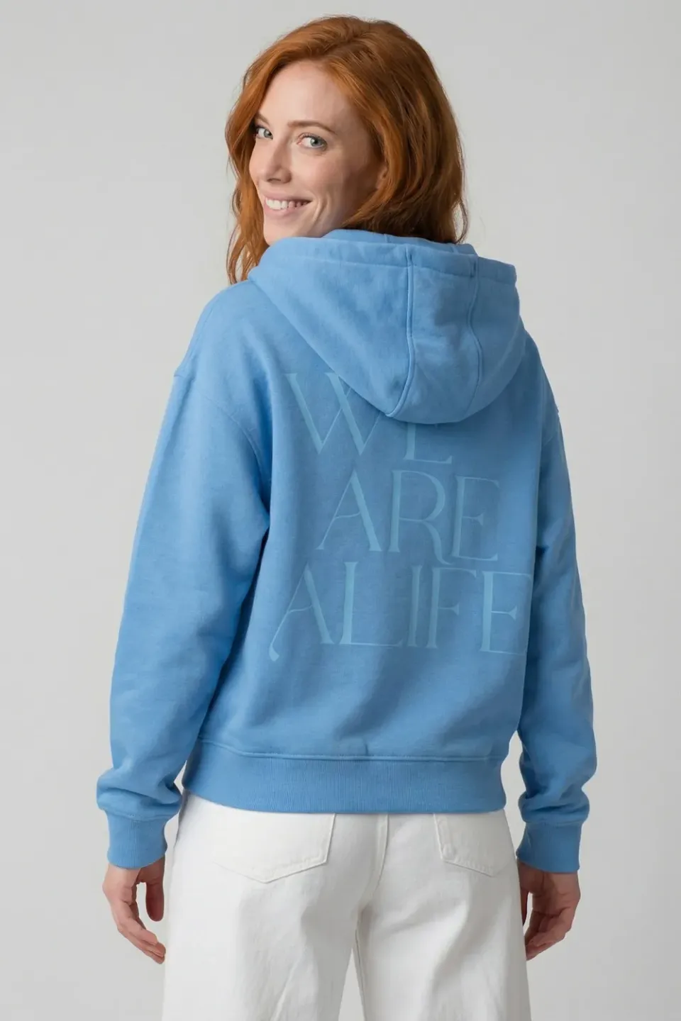 Alife & Kickin LivAK Sweatjacke blau kurz mit Kapuze