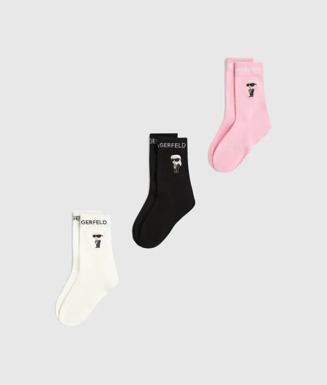 Karl Lagerfeld Ikon Socken Damen 3er-Pack Logo