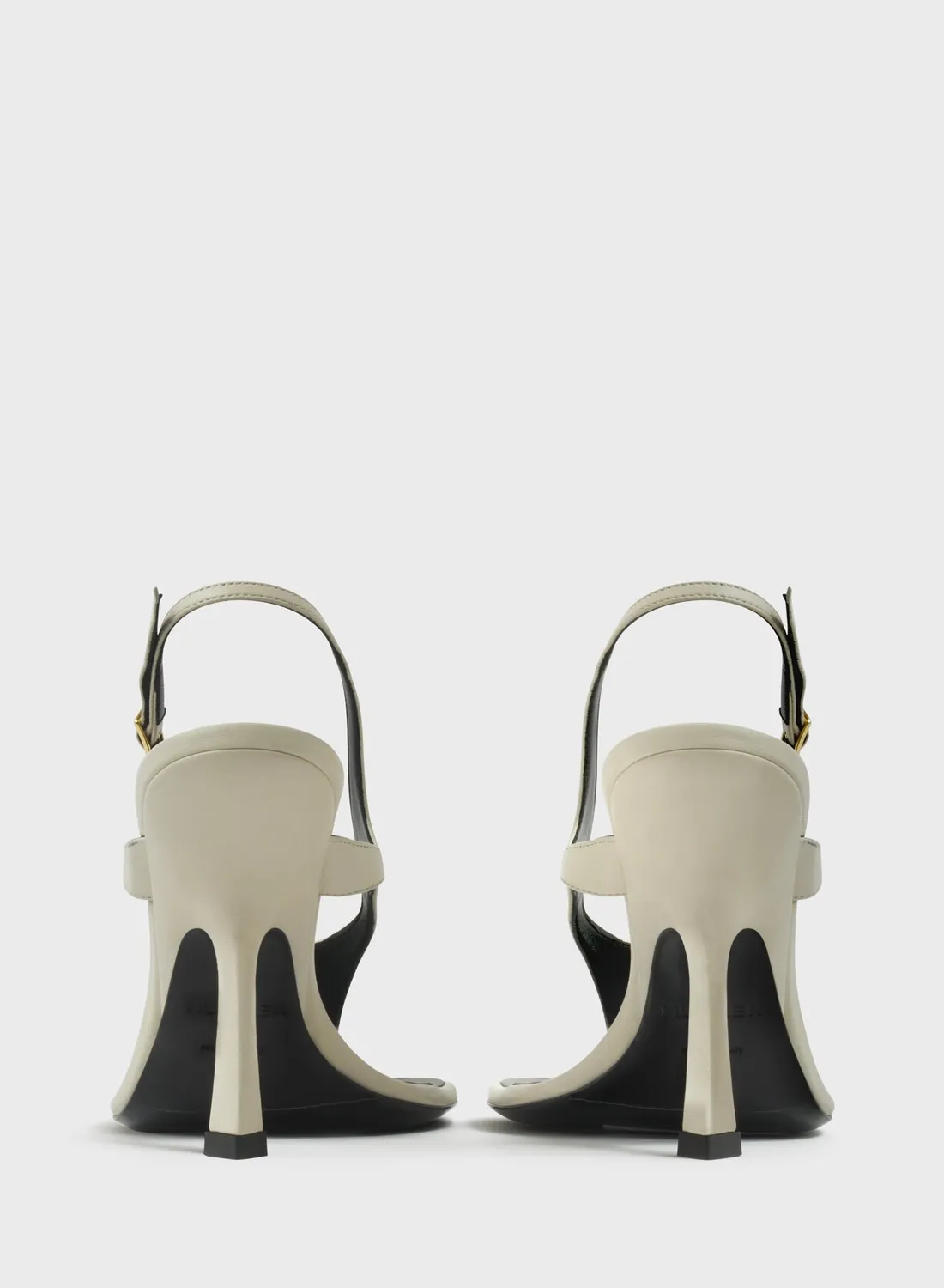 Mugler Milk Thong Sandalen 105 Weiß Leder