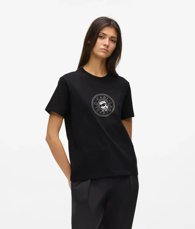 Karl Lagerfeld Ikon Circle Logo T-Shirt XS-XXL Bio-Baumwolle
