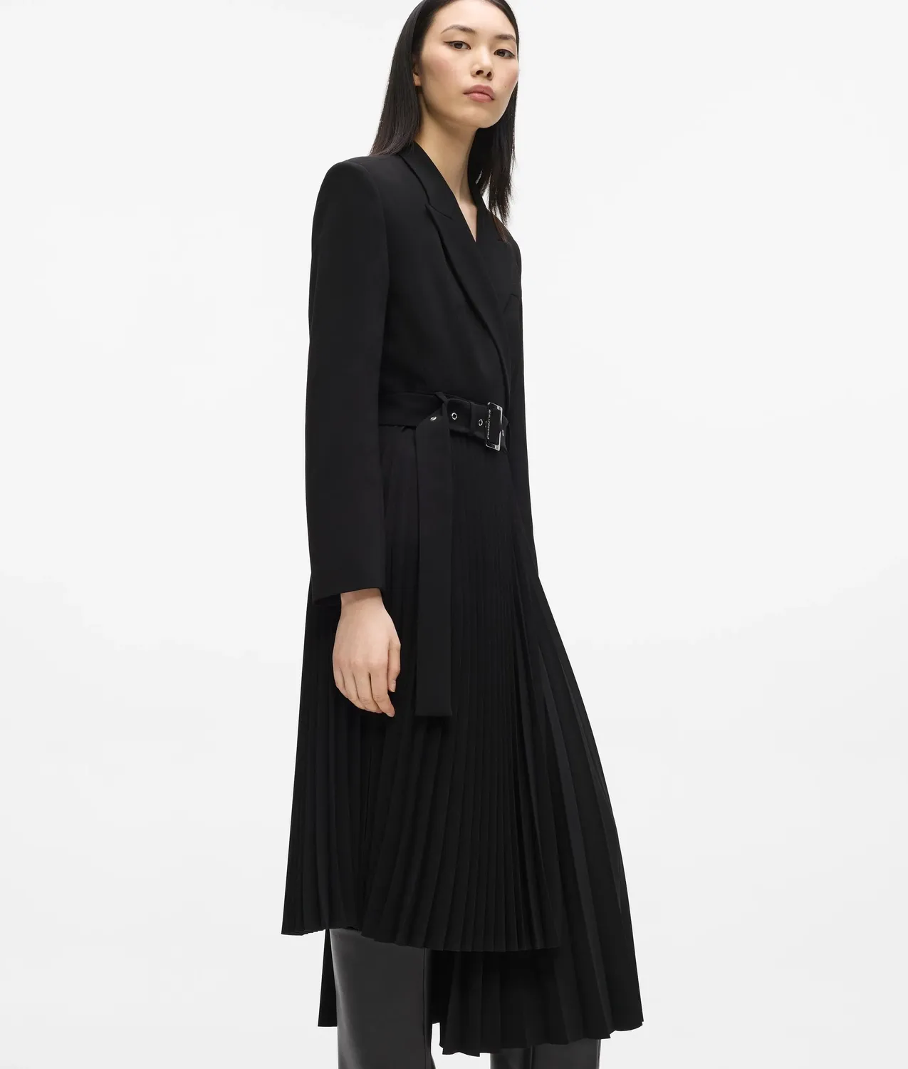 Karl Lagerfeld Asymmetric Kleid plissiert Gr 0-10 figurbetont