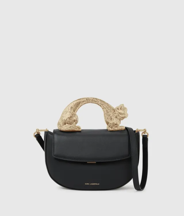 Karl Lagerfeld Ikon Choupette Henkeltasche Leder