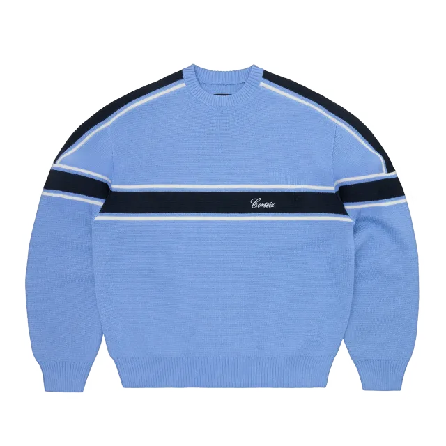 Corteiz Turismo Knit Pullover babyblau