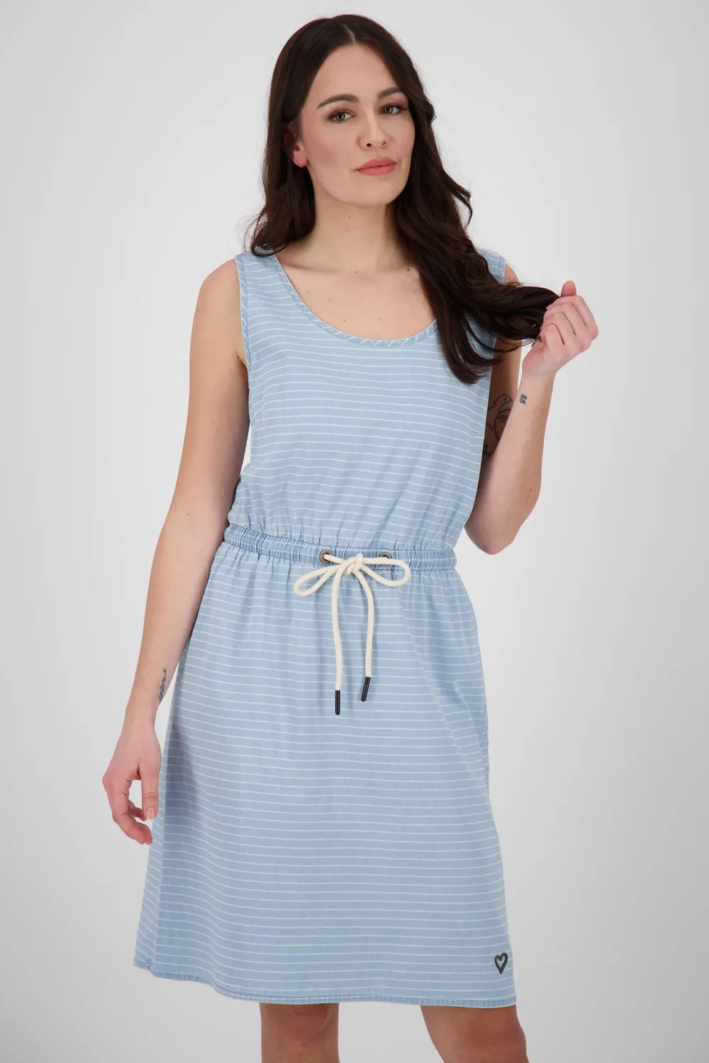 Alife & Kickin DojaAK DNM B Kleid Hellblau kurz