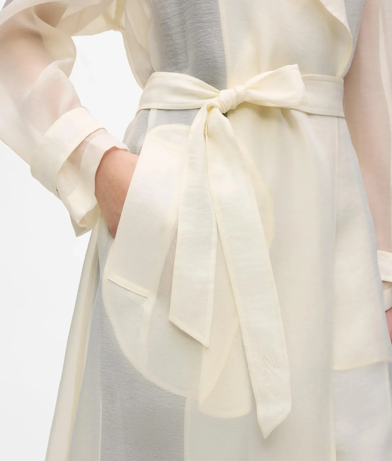 Karl Lagerfeld Organza Trenchcoat Gürtel