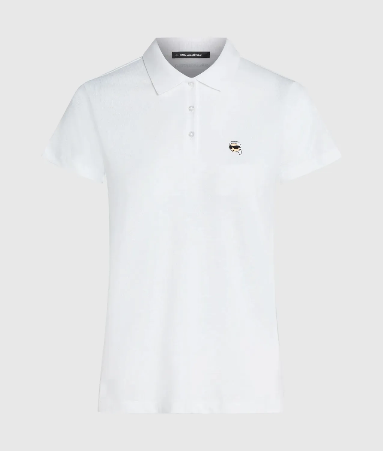 Karl Lagerfeld Ikon Pique Poloshirt Bio-Baumwolle gestickt