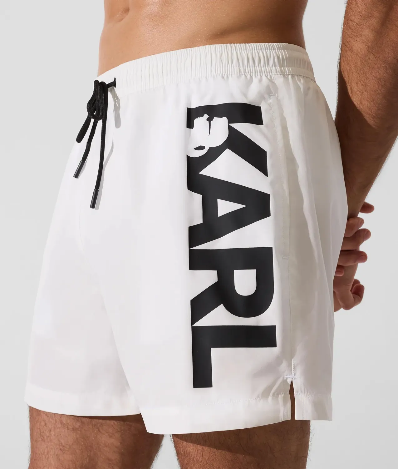 Karl Lagerfeld Logo Short Boardshorts Badehose mit Mesh