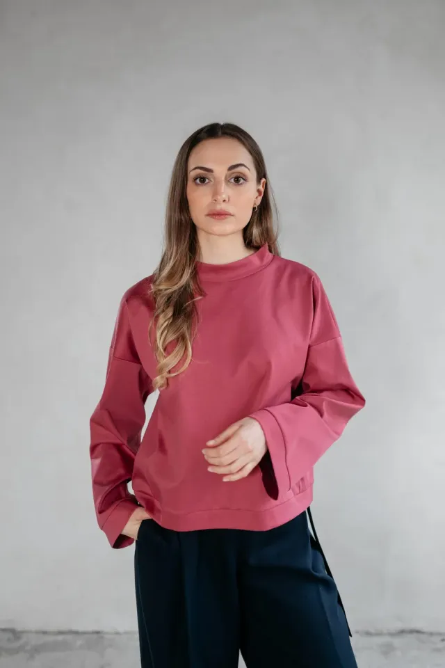 isarti Ogni Pullover Cassis Bio-Baumwolle Interlock
