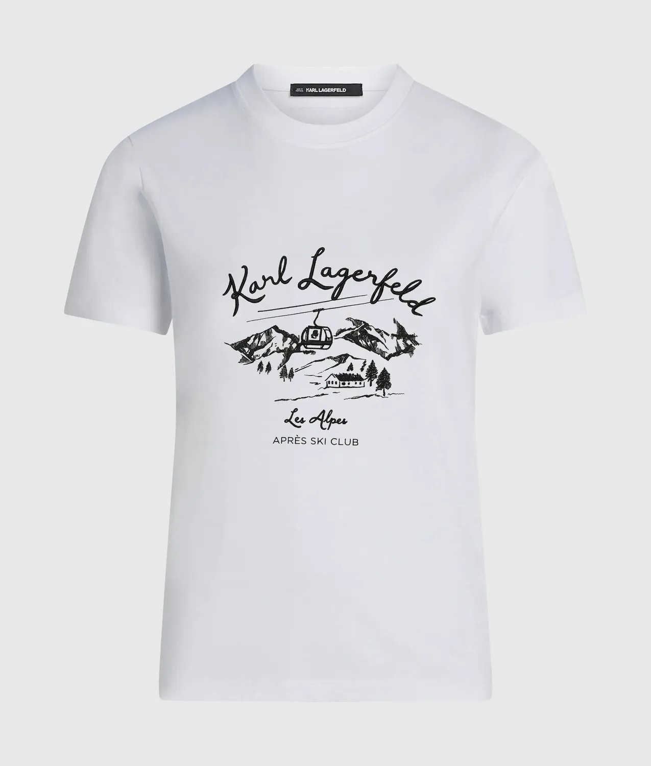 Karl Lagerfeld Après Ski Club T-Shirt Bio-Baumwolle Print