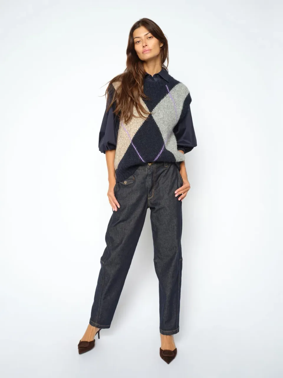 Mos Mosh Aymen Chino Jeans Dark Blue Boyfriend