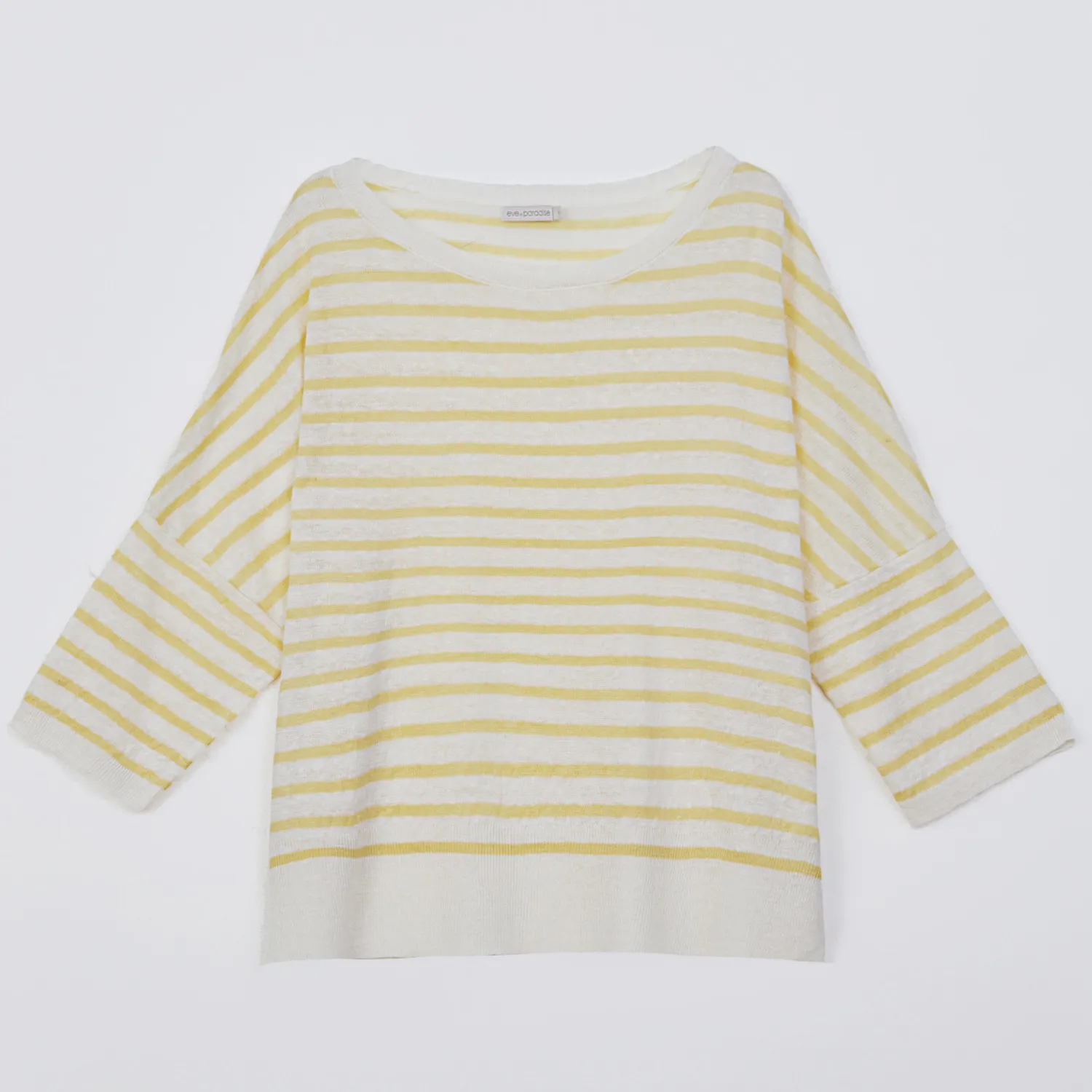 Senatex Leinenpullover Vanilla Combo gestreift
