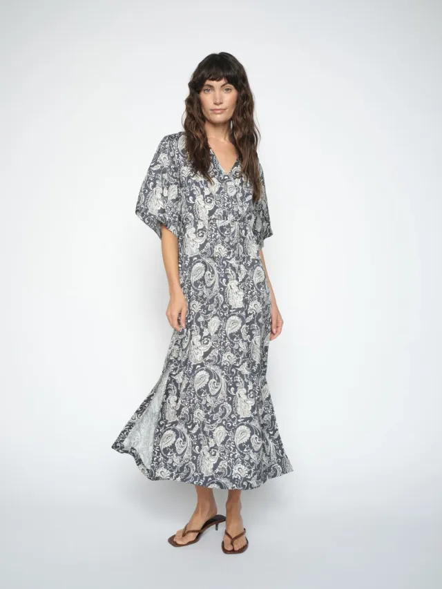 Mos Mosh MMHosh Winding Maxikleid Paisley India Ink