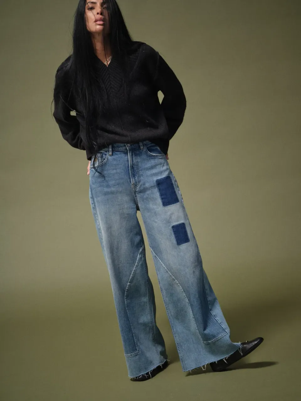 Mos Mosh MMSaddle Rise Jeans Wide Hellblau High