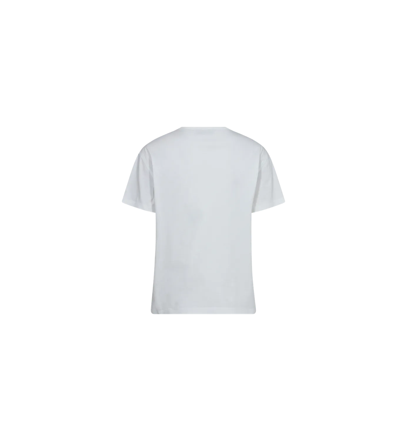 Mos Mosh MMAina O-Neck T-Shirt Weiß Baumwolle