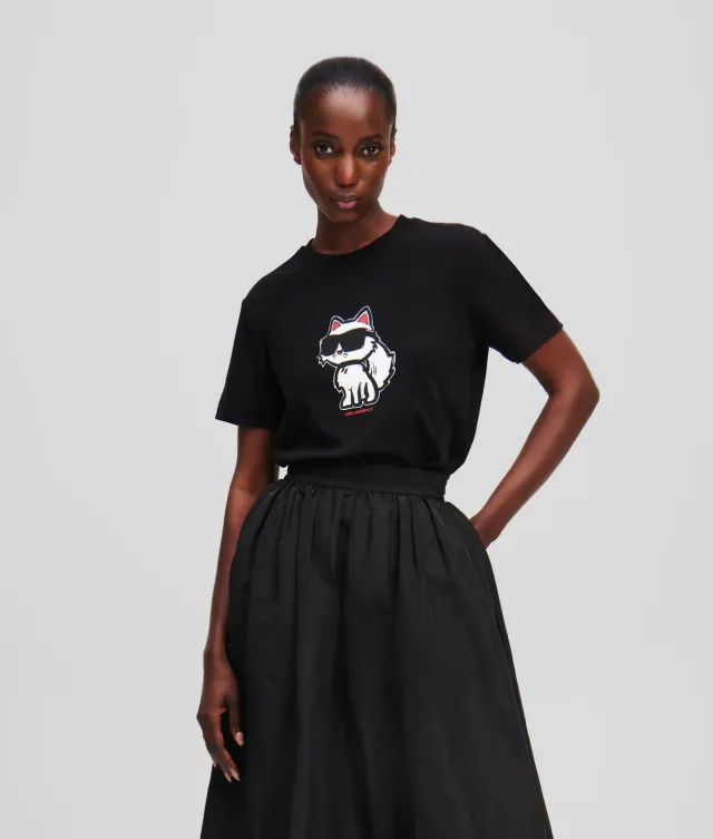 Karl Lagerfeld Ikon Choupette T-Shirt Bio-Baumwolle