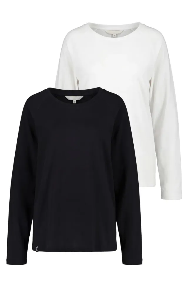 Alife & Kickin GaiaAK A Longsleeve Schwarz Doppelpack Bio