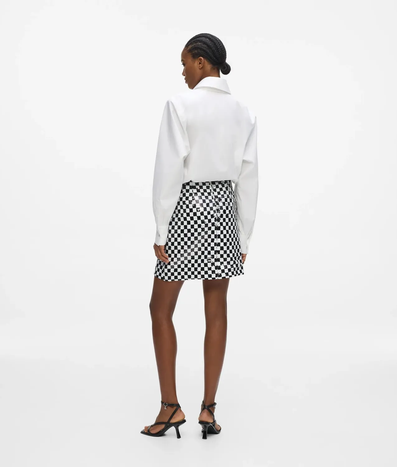 Karl Lagerfeld Checkerboard Pailletten Minirock