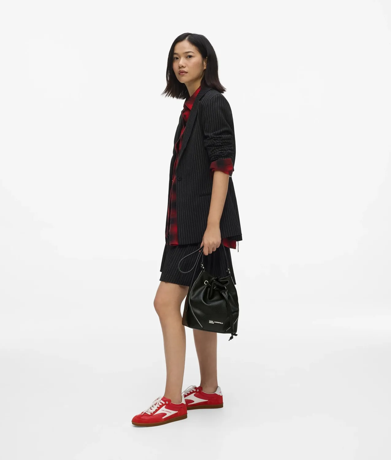 Karl Lagerfeld KL Jeans Rebel Bucket Bag schwarz