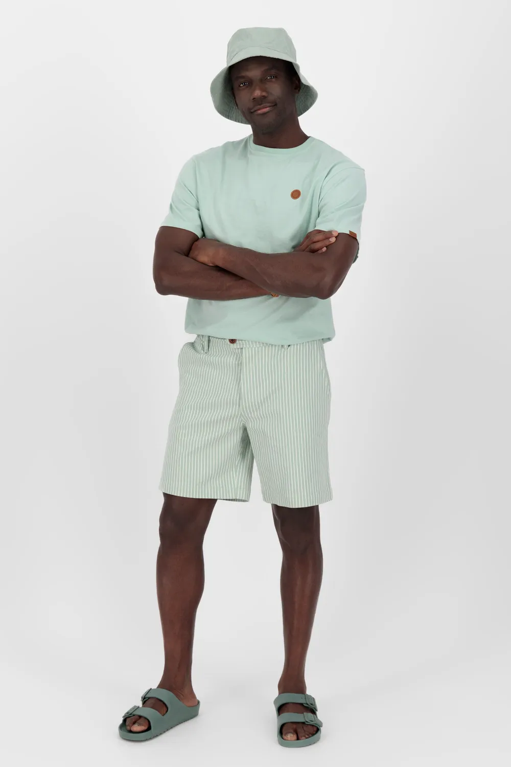Alife & Kickin MarcoAK Z Shorts Hellgrün gestreift