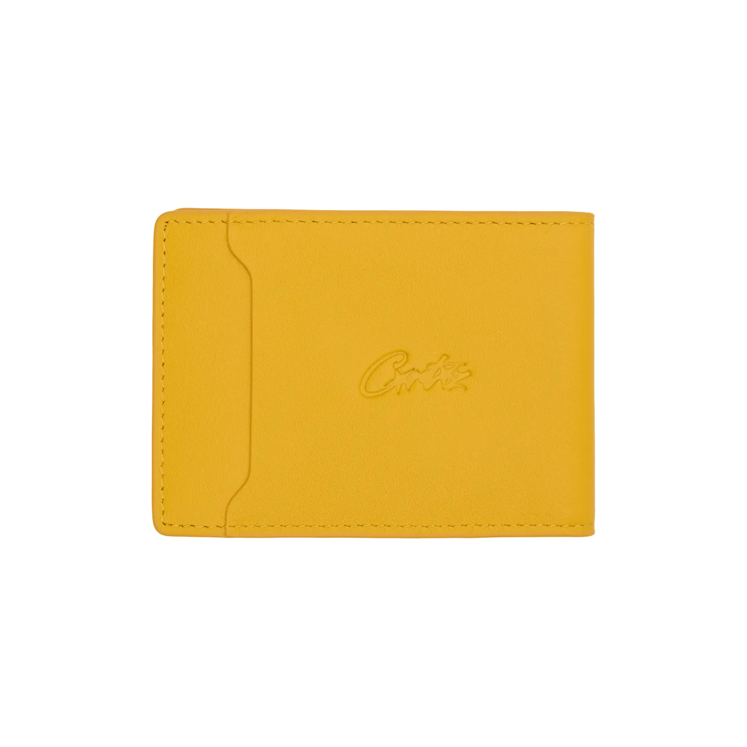 Corteiz Island Leather Card Holder Kartenetui gelb RFID
