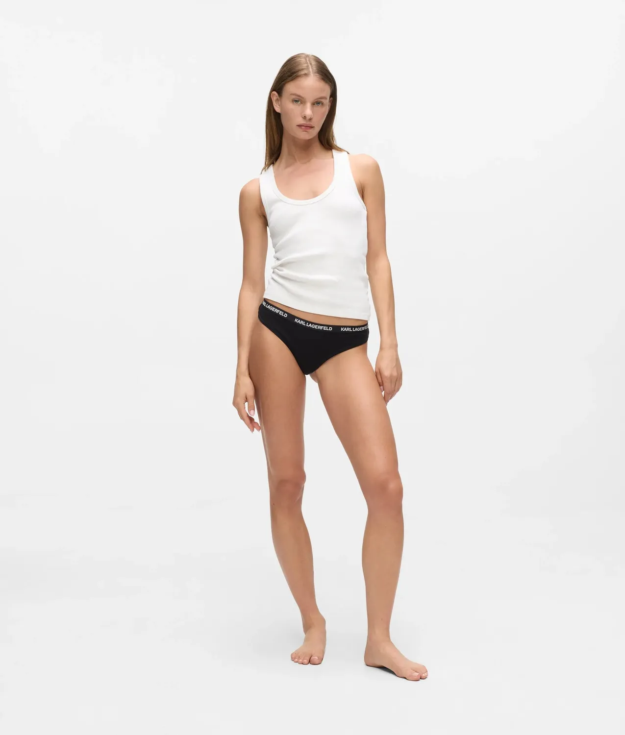 Karl Lagerfeld Logo Thong Strings 7er Pack Bunt Bio-Baumwolle