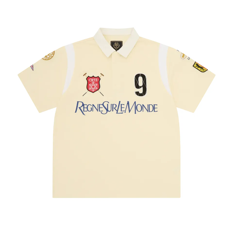Corteiz Alpine Polo Shirt RSLM Sand Poloshirt Baumwolle