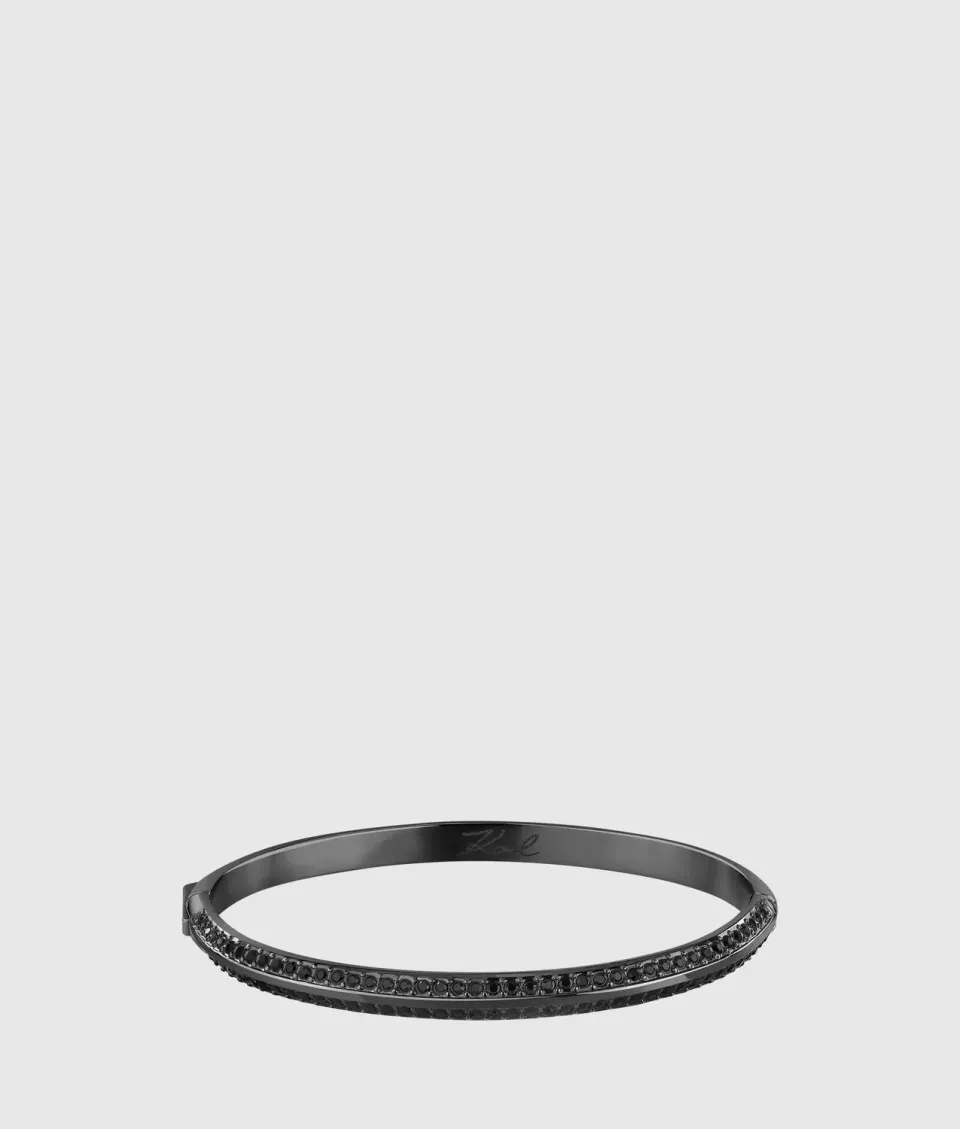 Karl Lagerfeld Gunmetal Crystal Armband One Size mit Kristallen