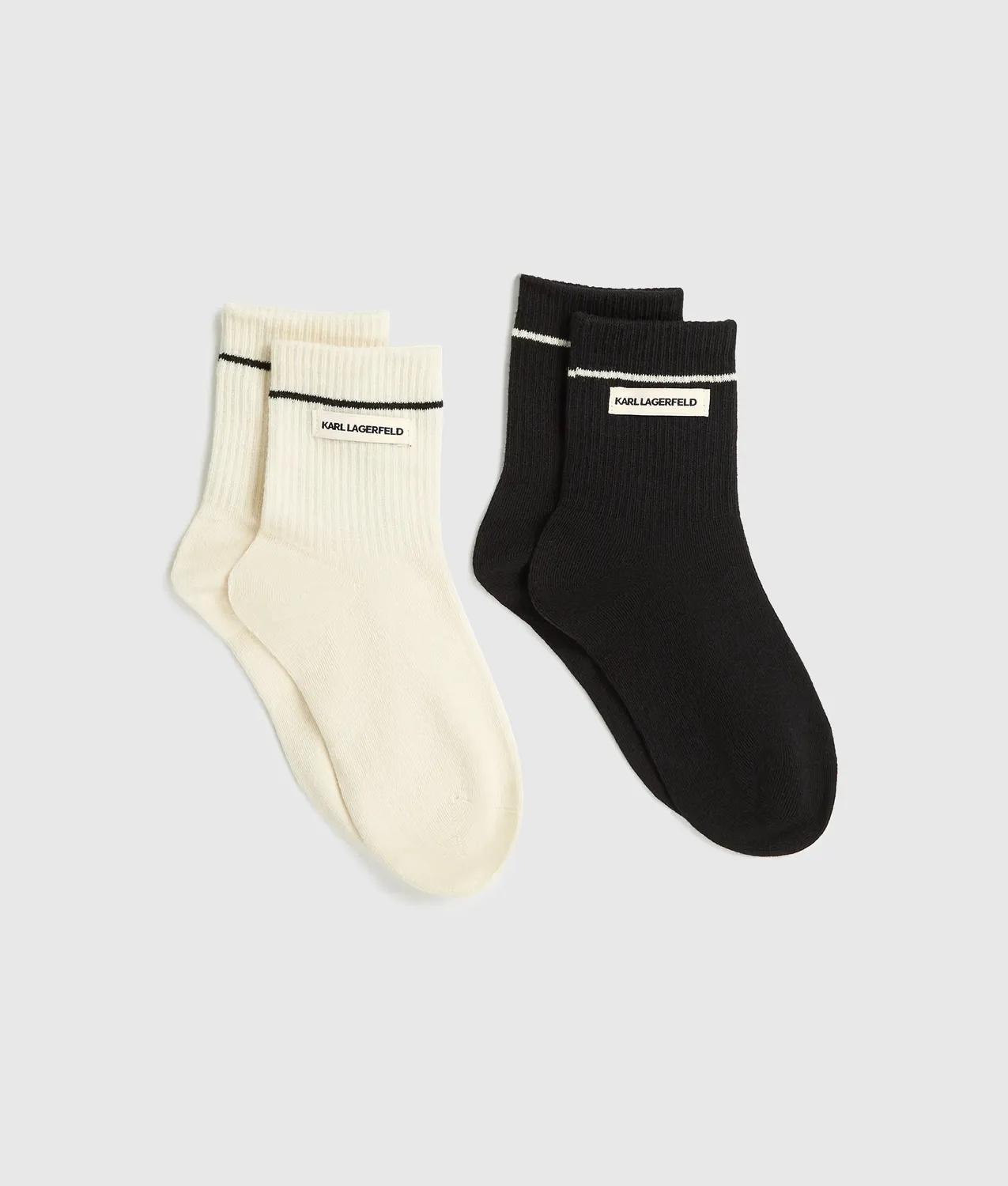 Karl Lagerfeld Logo Socken 2er-Pack Bio-Baumwolle