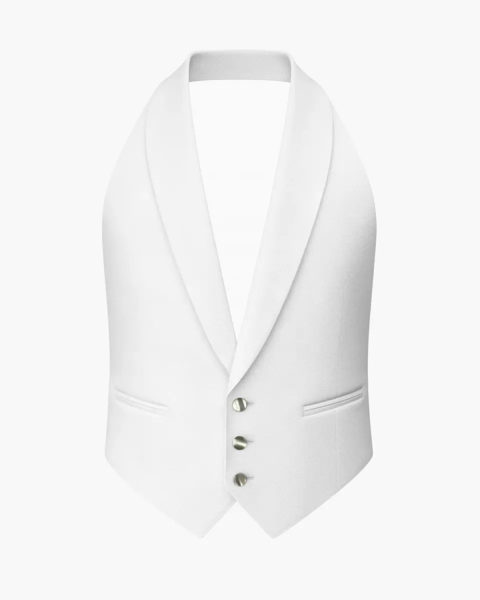 Gloriette Frackweste Weiß Baumwolle Neckholder