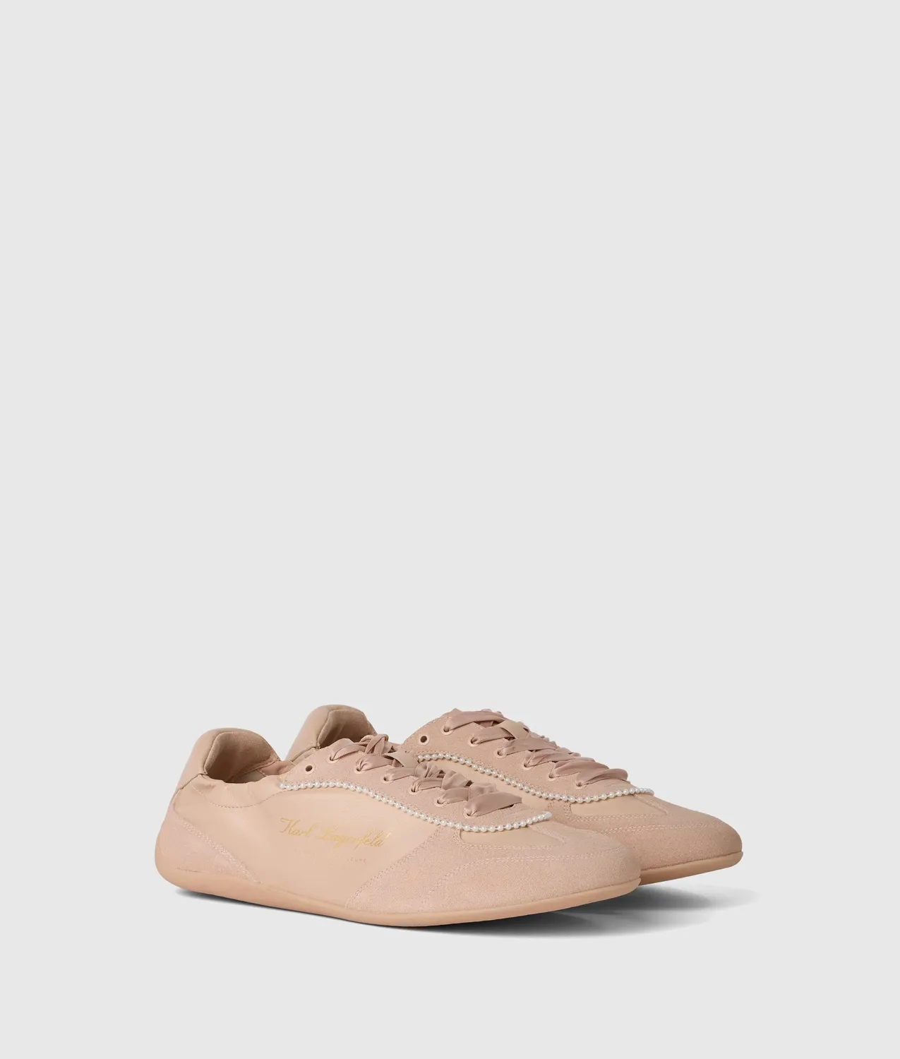 Karl Lagerfeld Altia Sneaker Damen Leder low Perlen Gr. 4-10