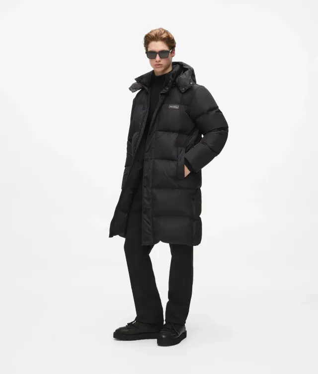 Karl Lagerfeld Lange Pufferjacke Kapuze Steppjacke