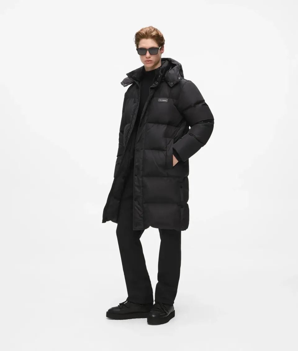 Karl Lagerfeld Lange Pufferjacke Kapuze Steppjacke
