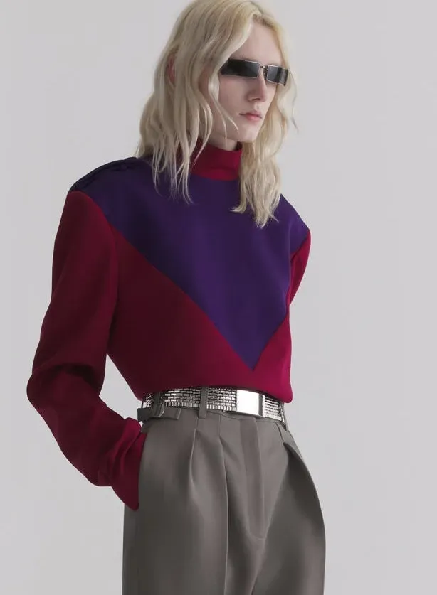 Mugler Bi-Color Uniform Hemd Shirt