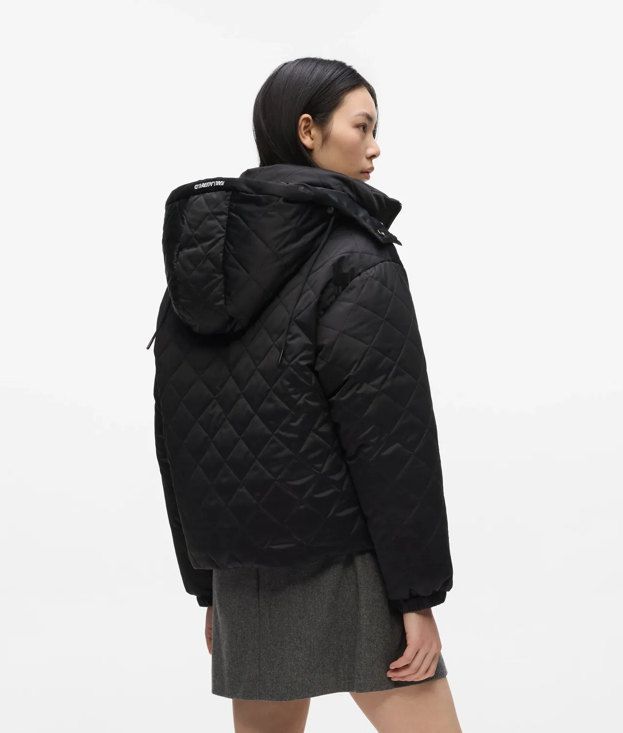 Karl Lagerfeld Ikon Stepp Pufferjacke Kapuze XS-XL wattiert