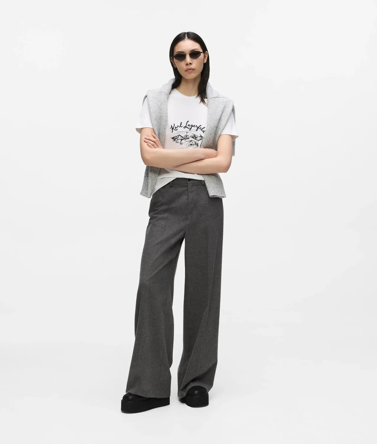 Karl Lagerfeld Après Ski Club T-Shirt Bio-Baumwolle Print