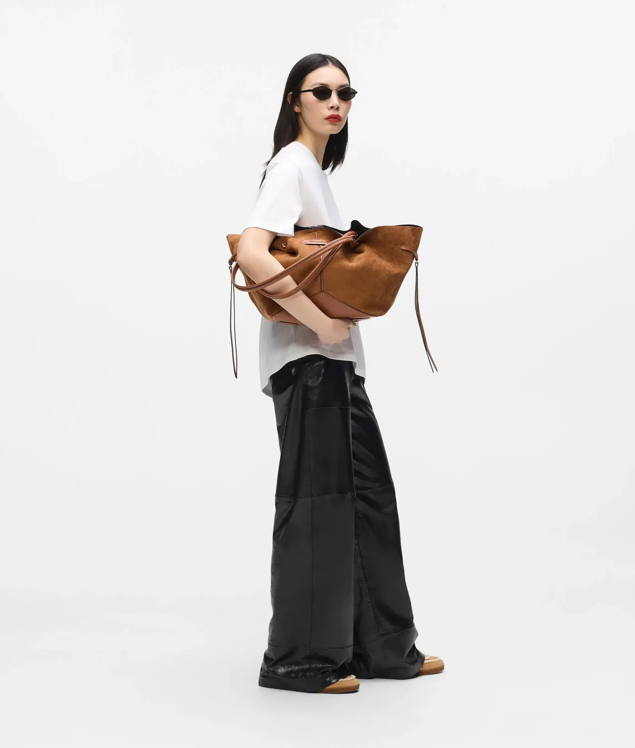 Karl Lagerfeld K/Pierced Tote Tasche Wildleder-Optik M