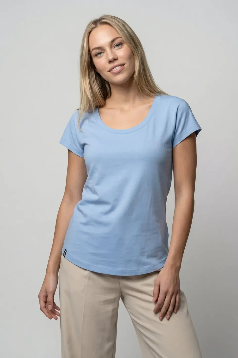 Alife & Kickin EiraAK A T-Shirt Hellblau Bio-Baumwolle