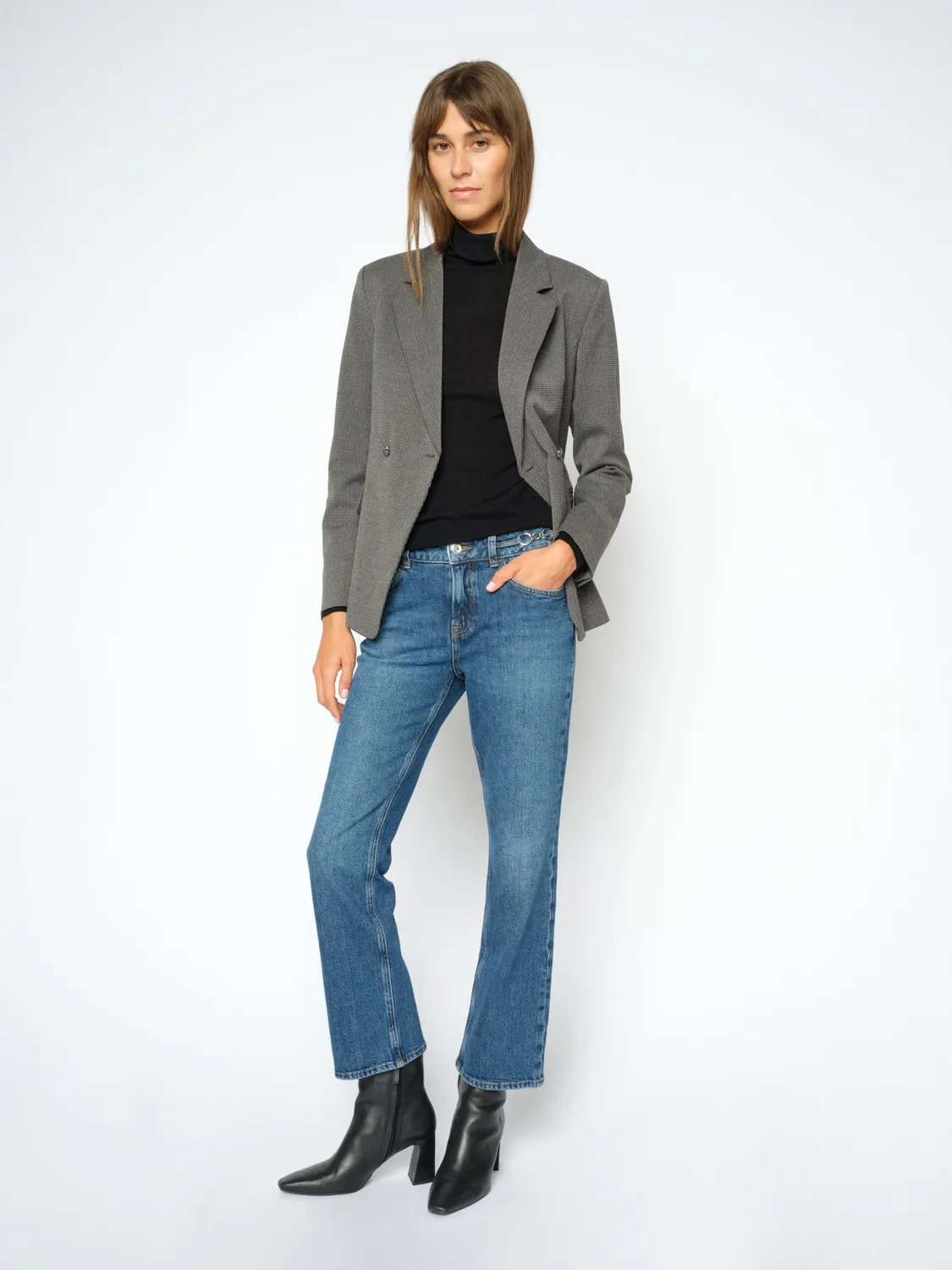 Mos Mosh MMAshley Galleon Flare Jeans Blau Mid Waist