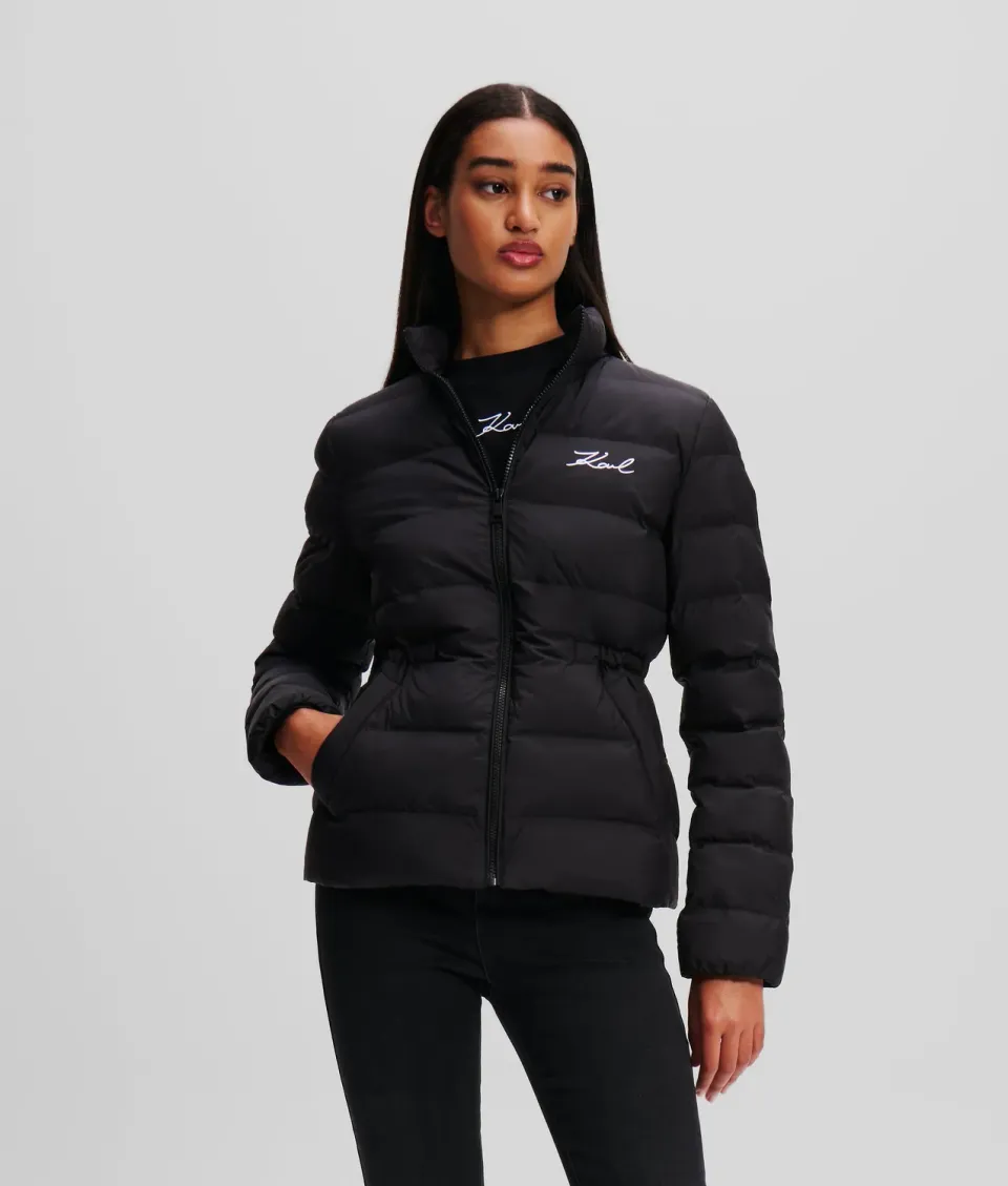 Karl Lagerfeld Signature Puffer Jacke Steppjacke Wattiert