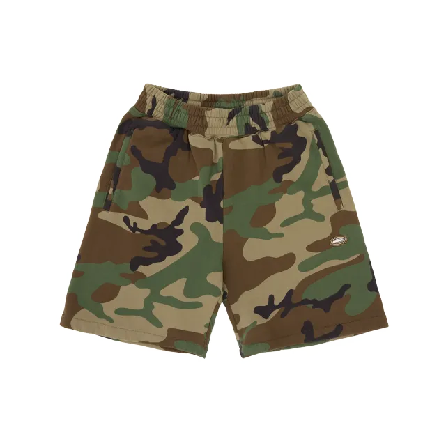 Corteiz Mini Island Sweatshort Shorts Woodland Camo Baggy