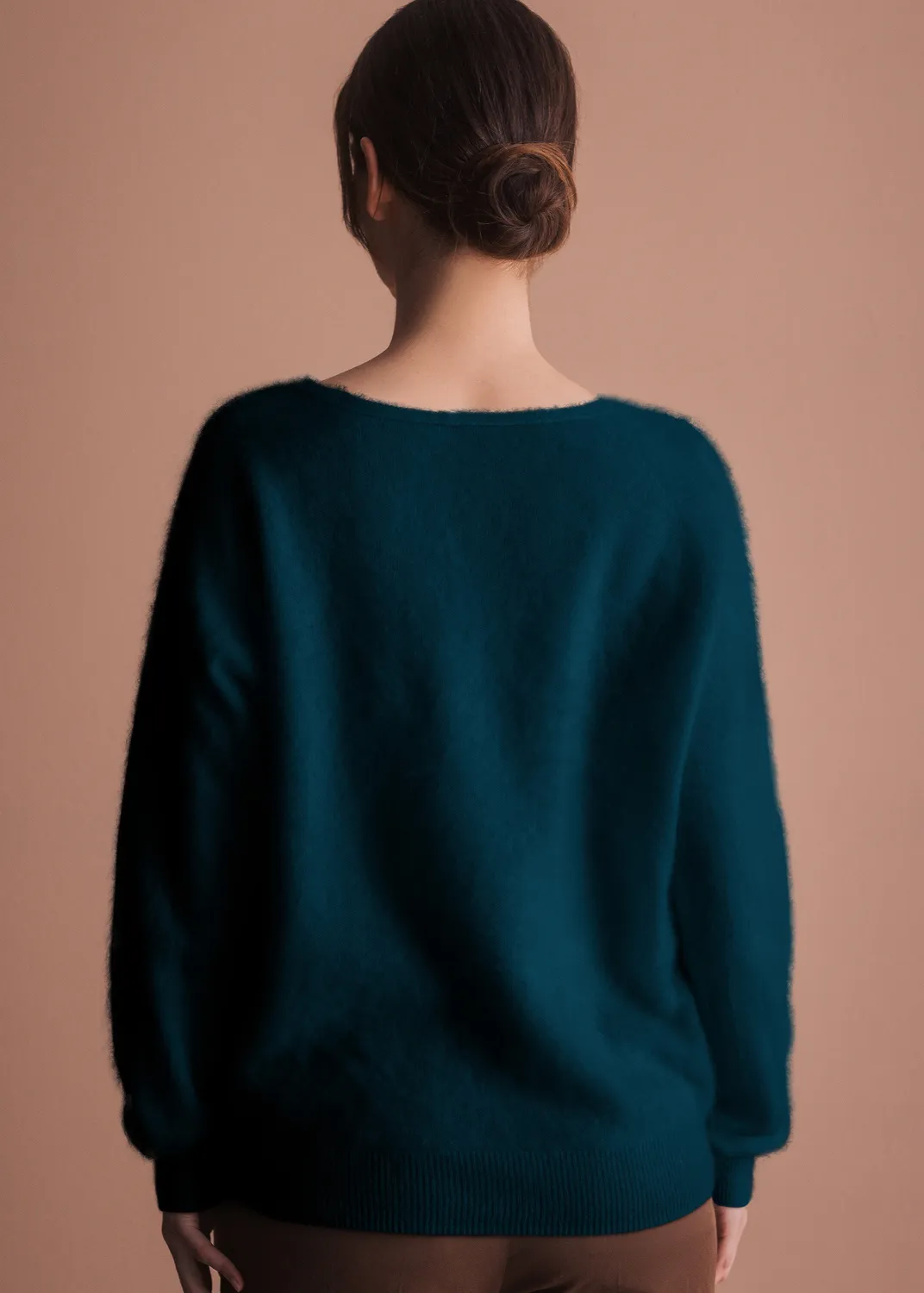 Senatex V-Pullover Cream aus Merino-Kaschmir