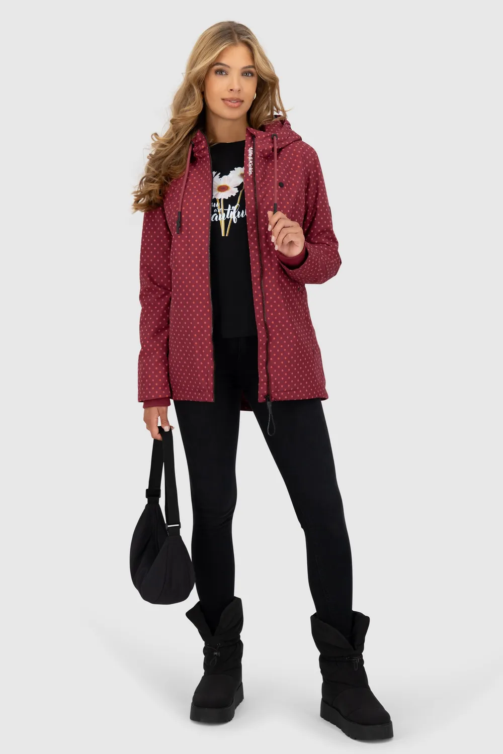 Alife & Kickin LilouAK B Winterjacke dunkelrot Teddyfutter