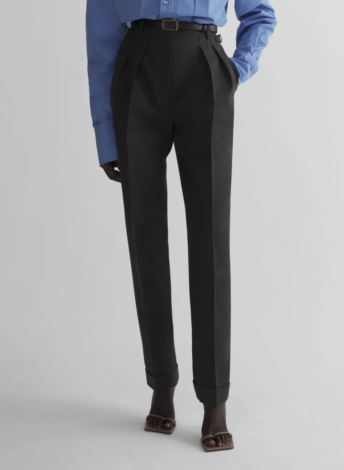 Mugler Carrot Pants Hose grau gerade