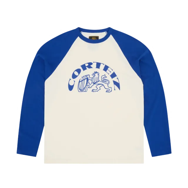 Corteiz Lion Raglan LS Longsleeve Royal Blue Baumwolle