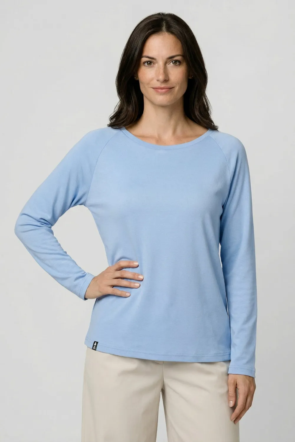 Alife & Kickin GaiaAK P Longsleeve Hellblau Print Baumwolle